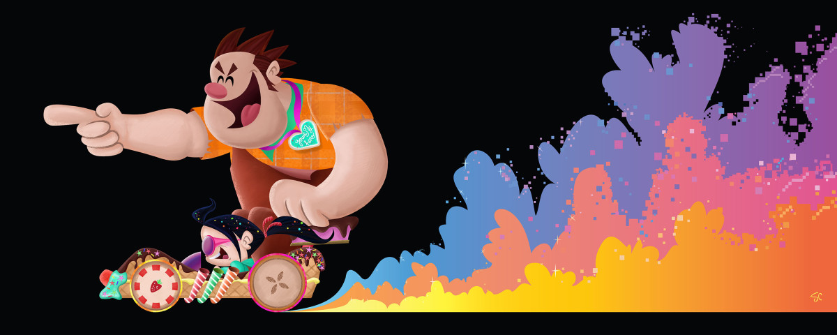 "Burnin Pixels" Inspired by Disney's Wreck It Ralph