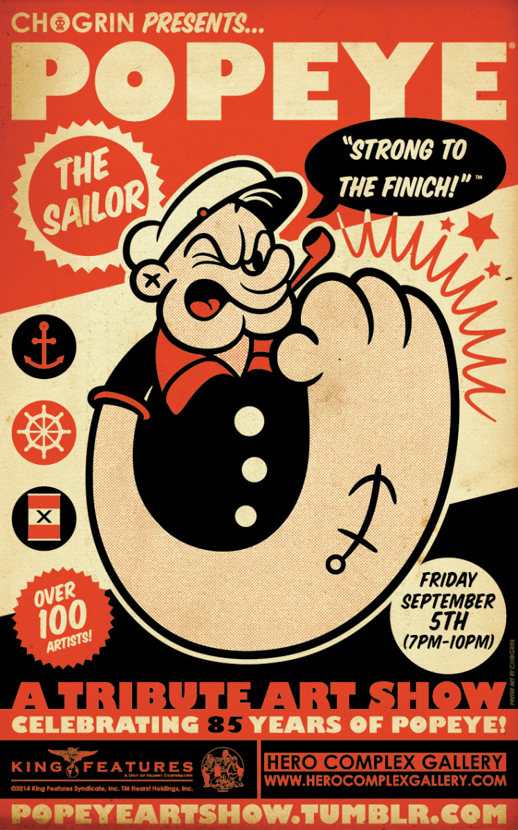Chogrin Popeye Show Poster